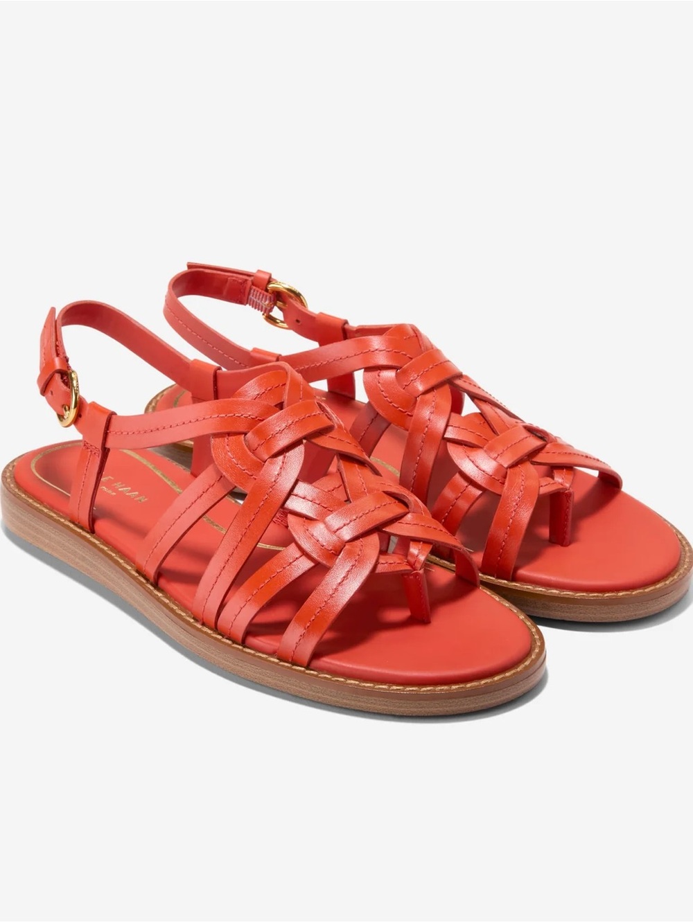 Cole Haan Cole Haan KAMI INTERWOVEN SANDALS summer fig red Fisherman sandals - Picture 8 of 11